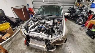 Built 2jzge turbo Lexus IS300 is finally done and Running.