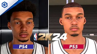 NBA 2K24 (PS4 vs PS5) FACE SCAN UPDATE/COMPARISONS/HAIRSTYLES [4K UHD]