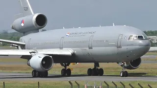 Royal Netherlands Air Force (RNAF) McDonnell Douglas KDC10 Takeoff at Prestwick Airport