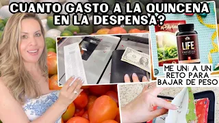 CUANTO GASTO A LA QUINCENA?  ESTOY BAJANDO DE PESO | Así me administro en casa 🏡  Despensa