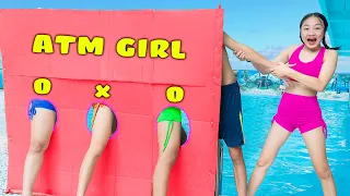 ATM FOOT GIRL PRANK BATTLE NERF Dr. RGirl Nerf Guns | THE MOST BEAUTIFUL GIRL IN THE WORLD 🔥