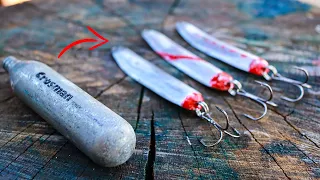 CO2 balloon pike spoon lure  | homemade lures for fishing