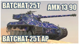 BatChat 25t, BatChat 25t AP & AMX 13 90 • WoT Blitz Gameplay