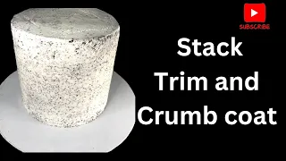 How to stack, trim and Crumb coat a layer cake like a pro