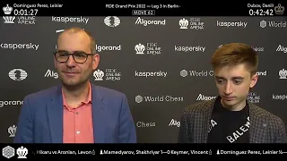 Daniil Dubov and  Leinier Dominguez after R4 of the FIDE Grand Prix in Berlin | Interview