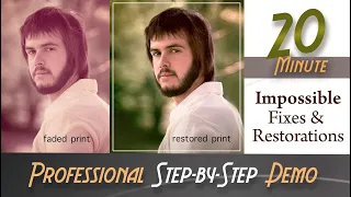 Restoring Faded Portraits and Photos in Photoshop!  Use a Step-by-Step Method for Great Results.