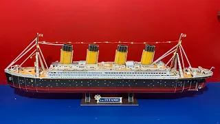 DIY Craft Instruction 3D Puzzle Cubicfun Titanic with LED 266Pcs