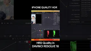 HDR iPhone video in DAVINCI Resolve 18 #viral #editvideo #davinciresolve  #editing #video #edit