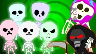 Five Little Skeletons | Nursery Rhyme |  Best Halloween Rhymes