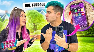 QUEBREI O CELULAR DO WIIZINHO! ELE FICOU MUITO BRAVO 😱- Fran Japa