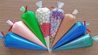 Making Crunchy Slime with Piping Bags #125