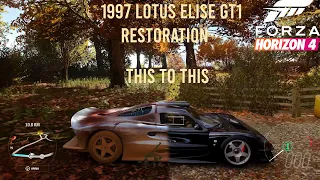 Restoring and Tuning Abandoned 1997 Lotus Elise GT1 | Forza Horizon 4 | Gamepad Gameplay