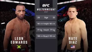 Fight Simulation! | Leon Edwards vs Nate Diaz | UFC 263