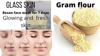 I used grame flour to wash my face  everyday for a week and see a magic 🥰/ unexpected result😊😃