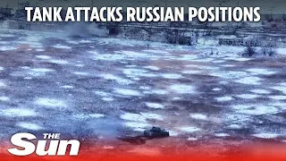 Russian positions under heavy fire as M2 Bradley tank unleashes strikes