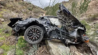 FORD MUSTANG 5.0 FOUND OFF CLIFF! HWY 74 SO CAL….