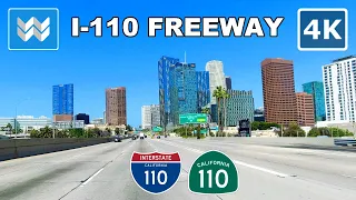 [4K] LA Driving: I-110 Harbor Freeway (North) - San Pedro to Pasadena in Los Angeles, CA