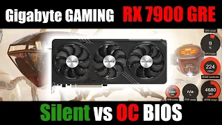 Gigabyte RX 7900 GRE GAMING OC 16G | Silent vs OC BIOS