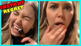 😂 DID SHE JUST BREAK HER TEETH? | BEST INSTANT REGRET COMPILATION 2022 😂 #1