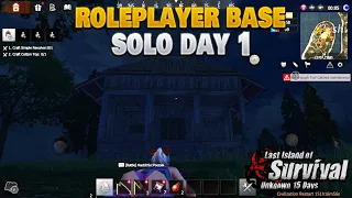 SOLO DAY 1 ROLEPLAYER BASE | LAST ISLAND OF SURVIVAL | LAST DAY RULES SURVIVAL |