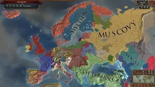 Europa Universalis 4 AI Timelapse - Random Lucky Nations Superextended Timeline 1444-3000