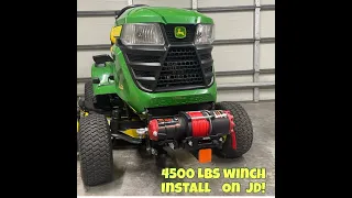 4500-LBS Winch install on to a ride on mower