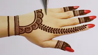 Latest Stylish Backhand Mehndi designs| Simple Mehandi design| Easy Mehandi ka design| Henna design