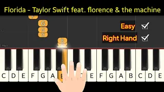 Florida | Taylor Swift feat. florence & the machine | piano tutorial very easy