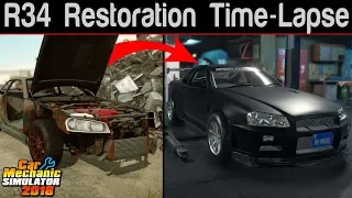 Car Mechanic Simulator 2018 | Nissan Skyline R34 Restoration Time Lapse