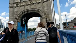 London Bridge. Aldgate Street Market in Centre of London and Spitalfields Market under Roof