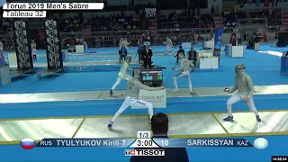 2019 228 T32 02 M S Individual Torun POL WCH YELLOW SARKISYAN KAZ vs TYULYUKOV RUS