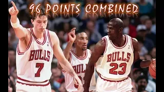 Toni Kukoc led the Big Comeback vs Lakers Dec 17, 1996 | Kukoc, Jordan, Pippen 96 Points Combined