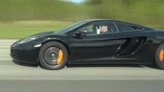 McLaren MP4-12C  vs Ferrari 458 Italia: 625 HP vs 570 HP x 2 races: GTBOARD.com real races!