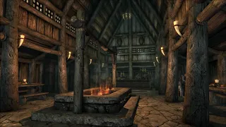 Skyrim - Sleeping Giant Inn 🔥 - ASMR Ambience