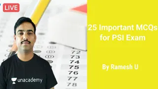 25 Important MCQs for PSI Exam | KPSC / PSI / PDO / FDA / SDA / KAS | Ramesh U