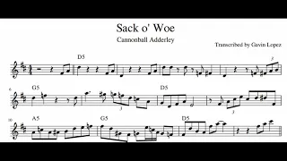 Sack o' Woe - Cannonball Adderley Transcription