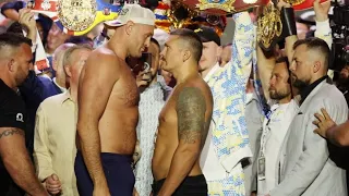 Tyson Fury vs Oleksandr Usyk INTENSE Face-off Weigh-in!!! Sizing Each Other!!!