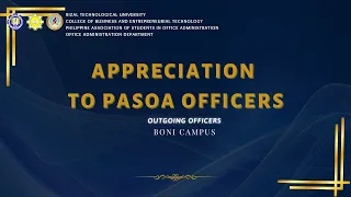 RTU PASOA Outgoing Officers 2021