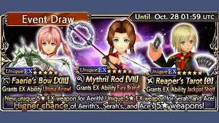 Dissidia Final Fantasy: Opera Omnia - Aerith, Serah & Ace EX Banner Draw Pulls