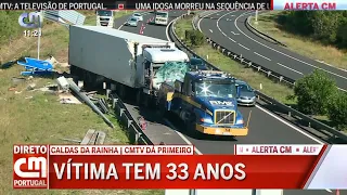 Novembro2022-Camião despista-se na A8