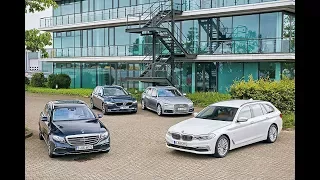 2016 Audi A6 Avant vs 2017 BMW 5 Series Touring vs 2018 Mercedes E-Class Estate vs 2017 Volvo V90