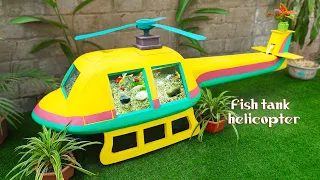 Amazing and unique helicopter fish tank for your garden