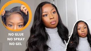 EASIEST GLUELESS WIG INSTALL | Luvme hair