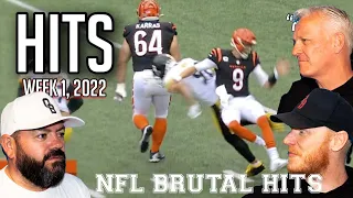 NFL Brutal Hits of the 2022 Season Week 1 REACTION!! | OFFICE BLOKES REACT!!