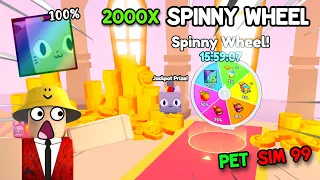 I Opened 2000 Spinny Wheel Tickets And Got This In Pet Simulator 99!