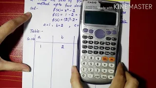 Bisection method by using CASIO fx-99IES PLUS Calculator |Algebraic Equation| in Urdu/Hindi