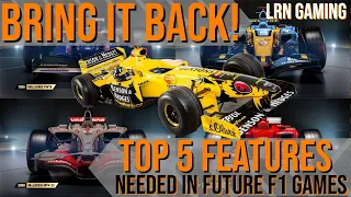Top 5 Features We Need to See on Future F1 Games!!! | F122 & Future Games NEED this! (LRN Gaming)