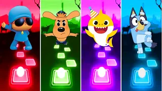 Pocoyo 🆚 Sheriff Labrador 🆚 Baby Shark 🆚 Bluey Bingo. 🎶 Who Is Best?