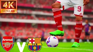 eFootball 2023 Arsenal vs Barcelona full match 4k!!