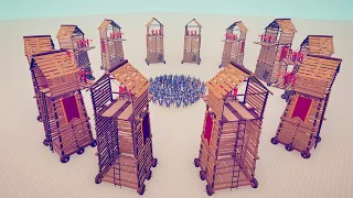 TOWERS CIRCLE vs EVERY FACTION | TABS Totally Accurate Battle Simulator Gameplay